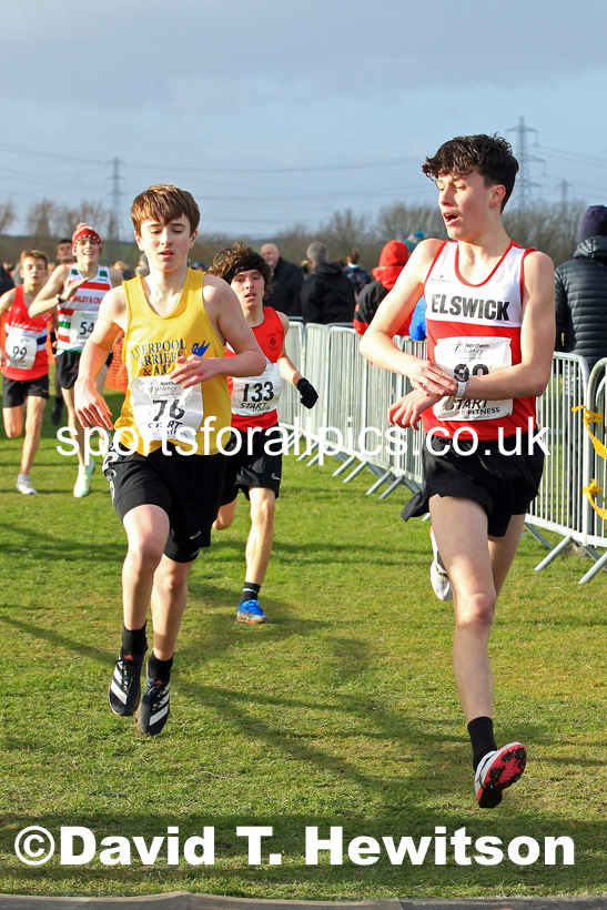 Boys under-15s 2022 Northern Cross Country Champs., Pontefract. Photo: David T. Hewitson/Sports for All Pics